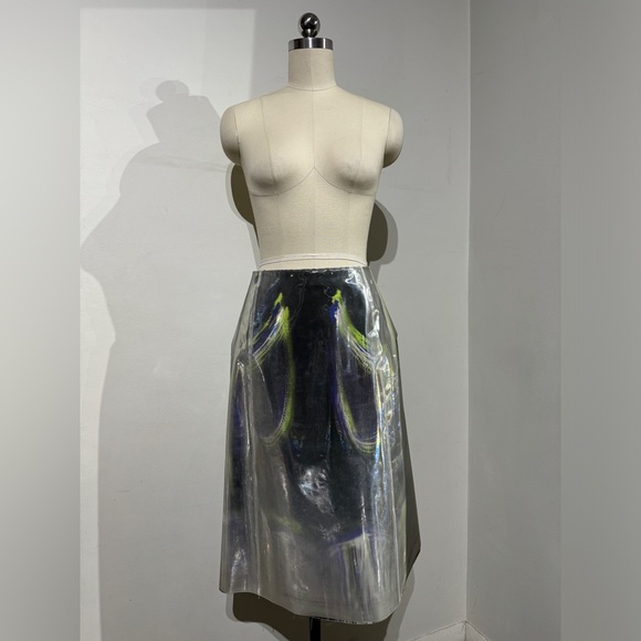 3500$ MAISON MARGIELA SKIRT SILVER MIDI SIZE SMALL - Picture 11 of 16